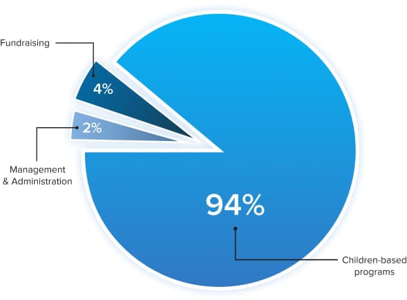 Financial efficiency fundraising chart