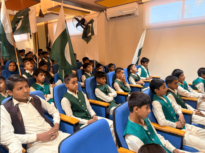 Students studying