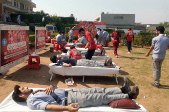Blood donation camp organized by Pakistan Sweet Home