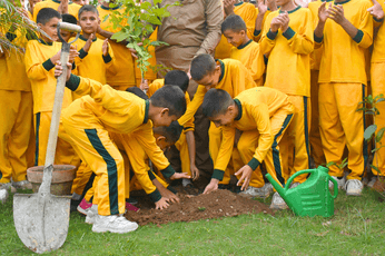 Tree planting activity at Pakistan Sweet Home