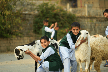 Children celebrating Eid ul Adha at Pakistan Sweet Home
