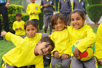 Children in uniform at Pakistan Sweet Home
