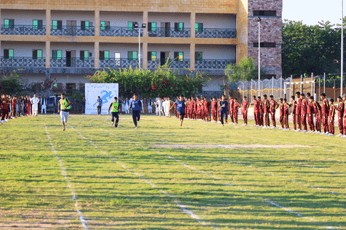 Children participating in a running race at PSH