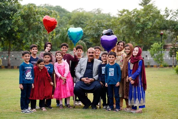 Orphan children at Pakistan Sweet Home supported by donors
