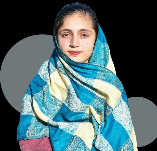Young girl at Pakistan Sweet Home supported by Islamic giving