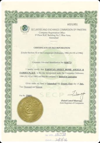 Incorporation Certificate