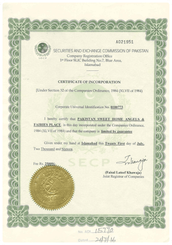 Incorporation Certificate